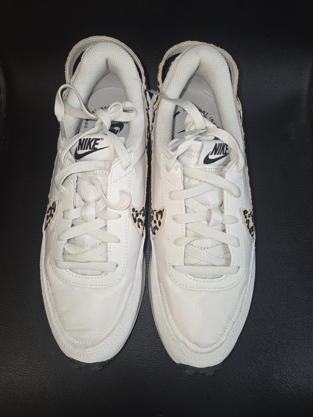 Nike Waffle Debut "Leopard" Women's Running Shoes Size 8.